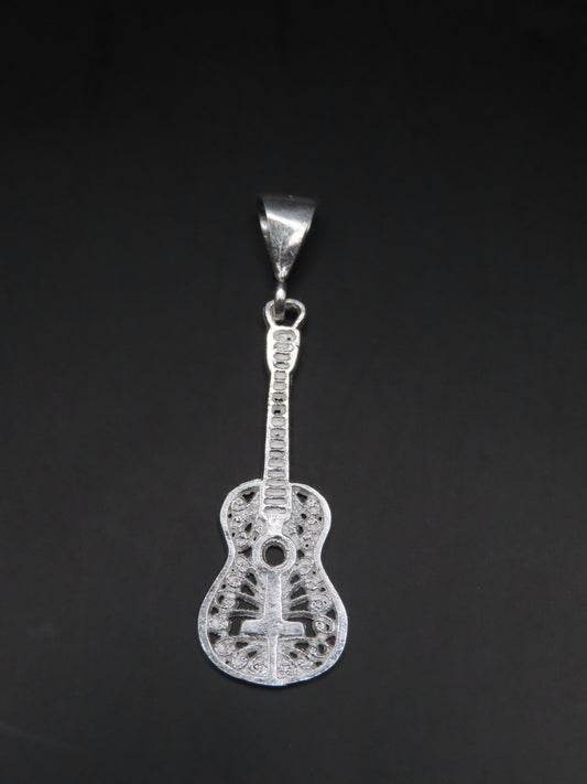 925 Silver Guitar 1.9in