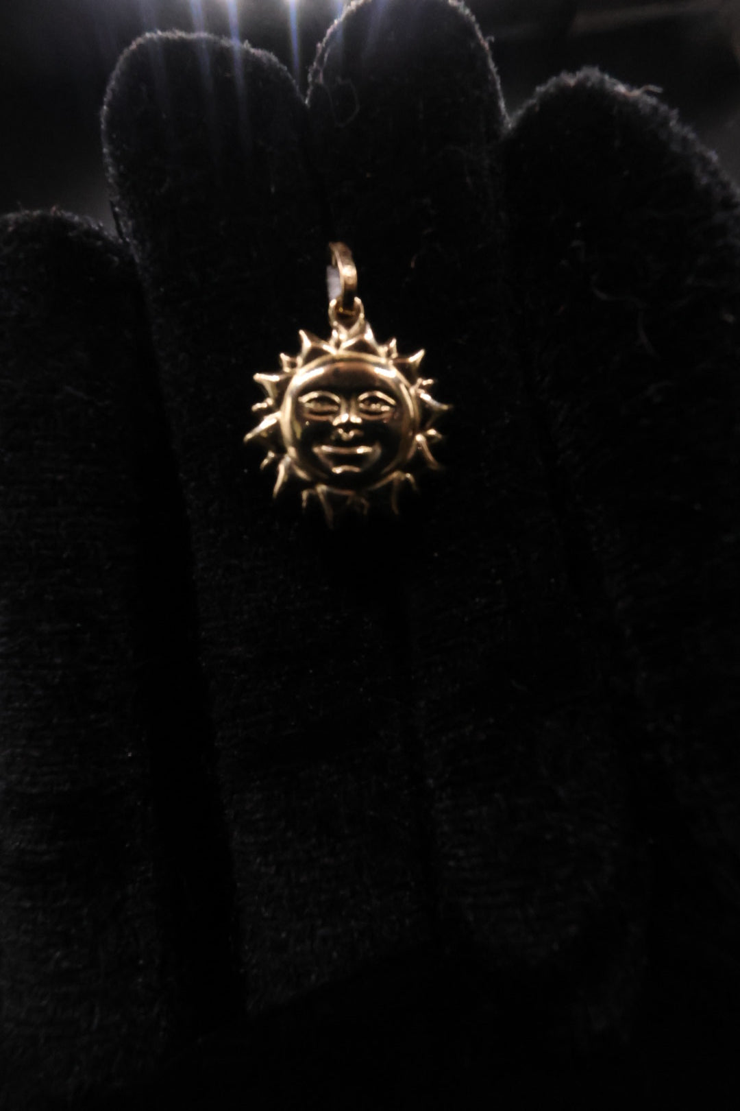 Sun pendant 14k gold
