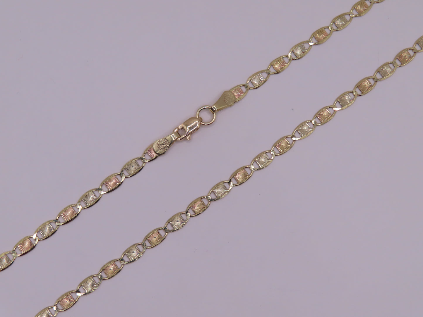 10k gold 3tones gold chain 19.5in/4mm (6.02g)