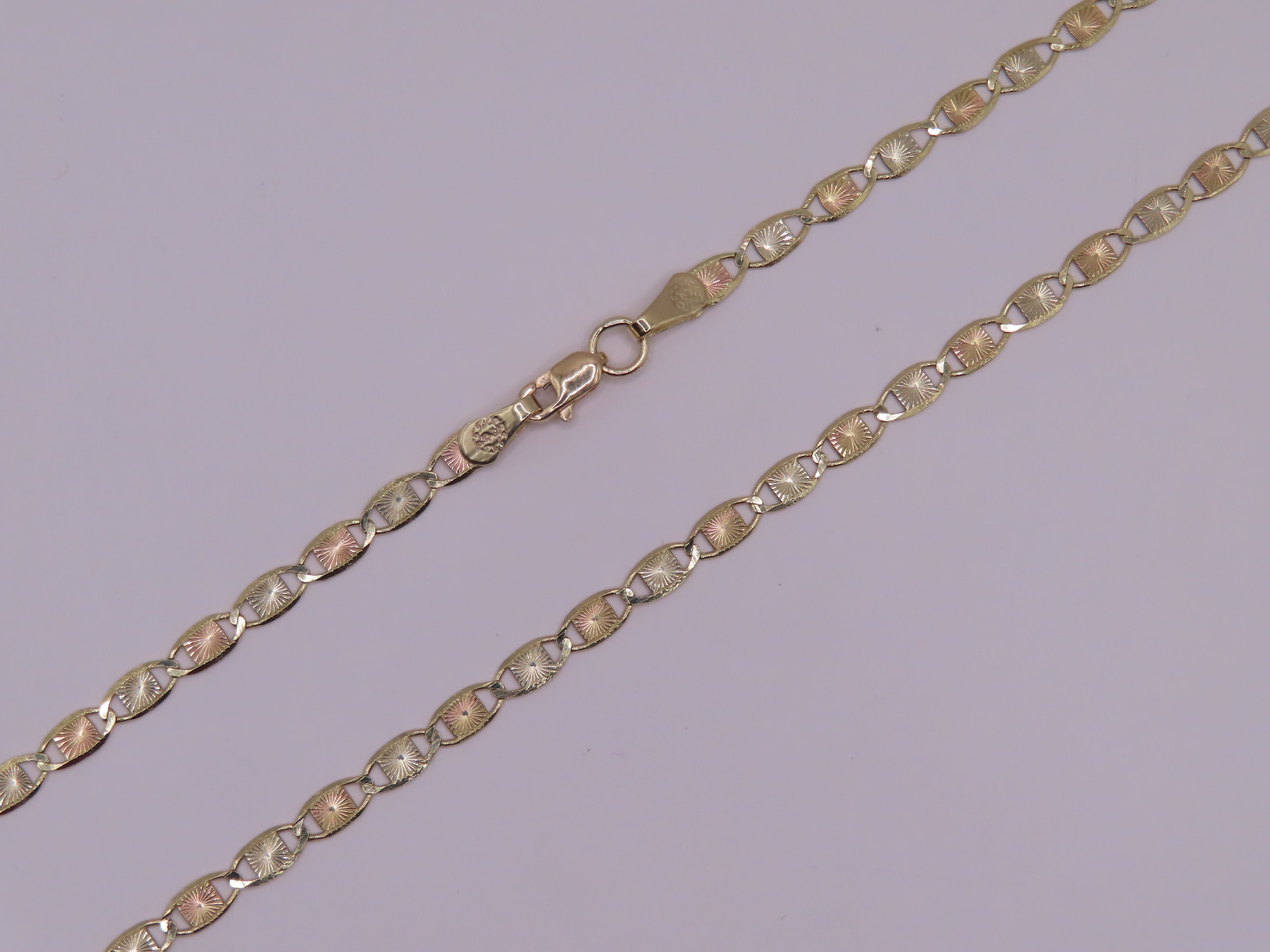 10k gold 3tones gold chain 19.5in/4mm (6.02g)