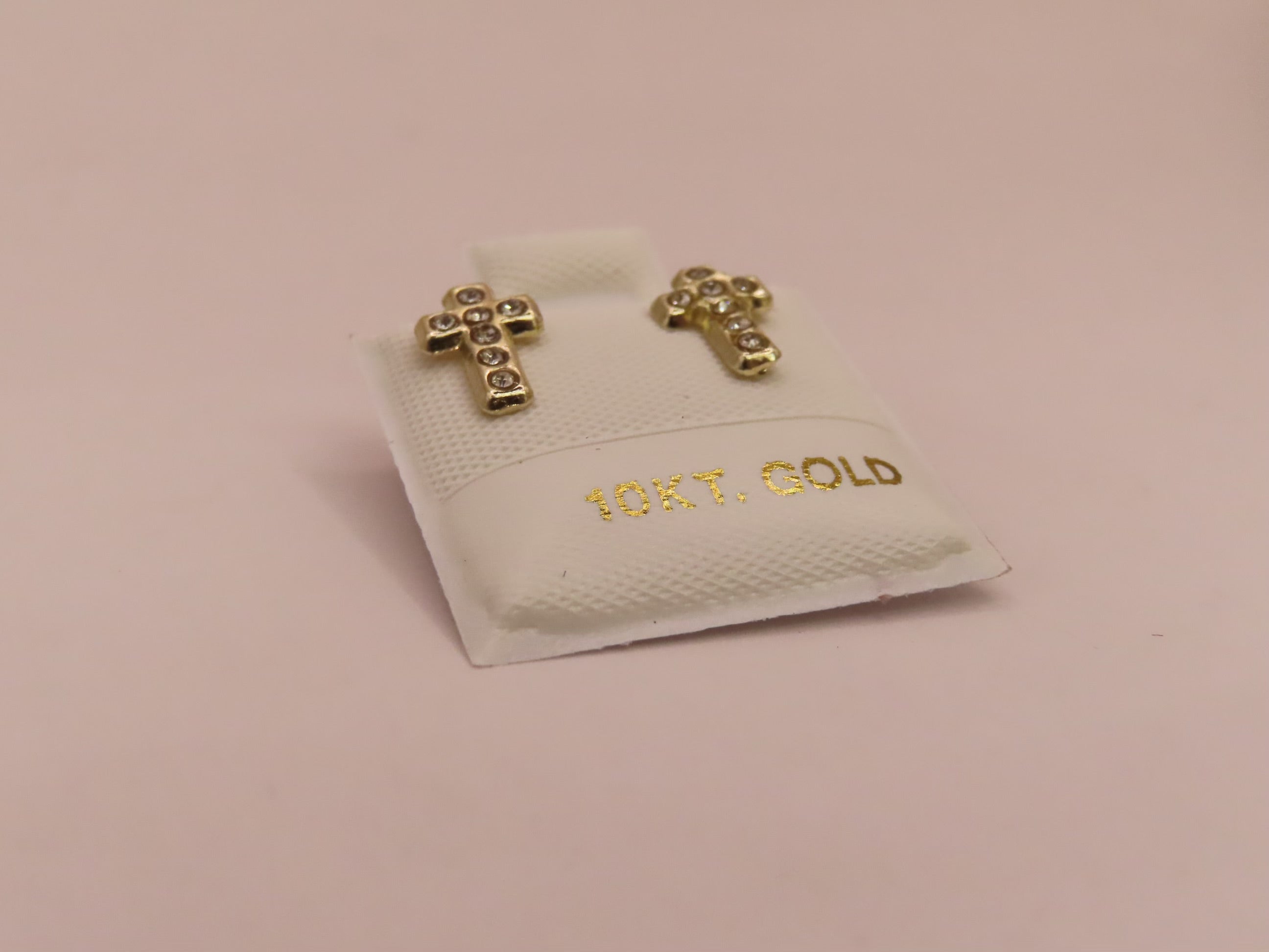 10k Gold cross earrings
