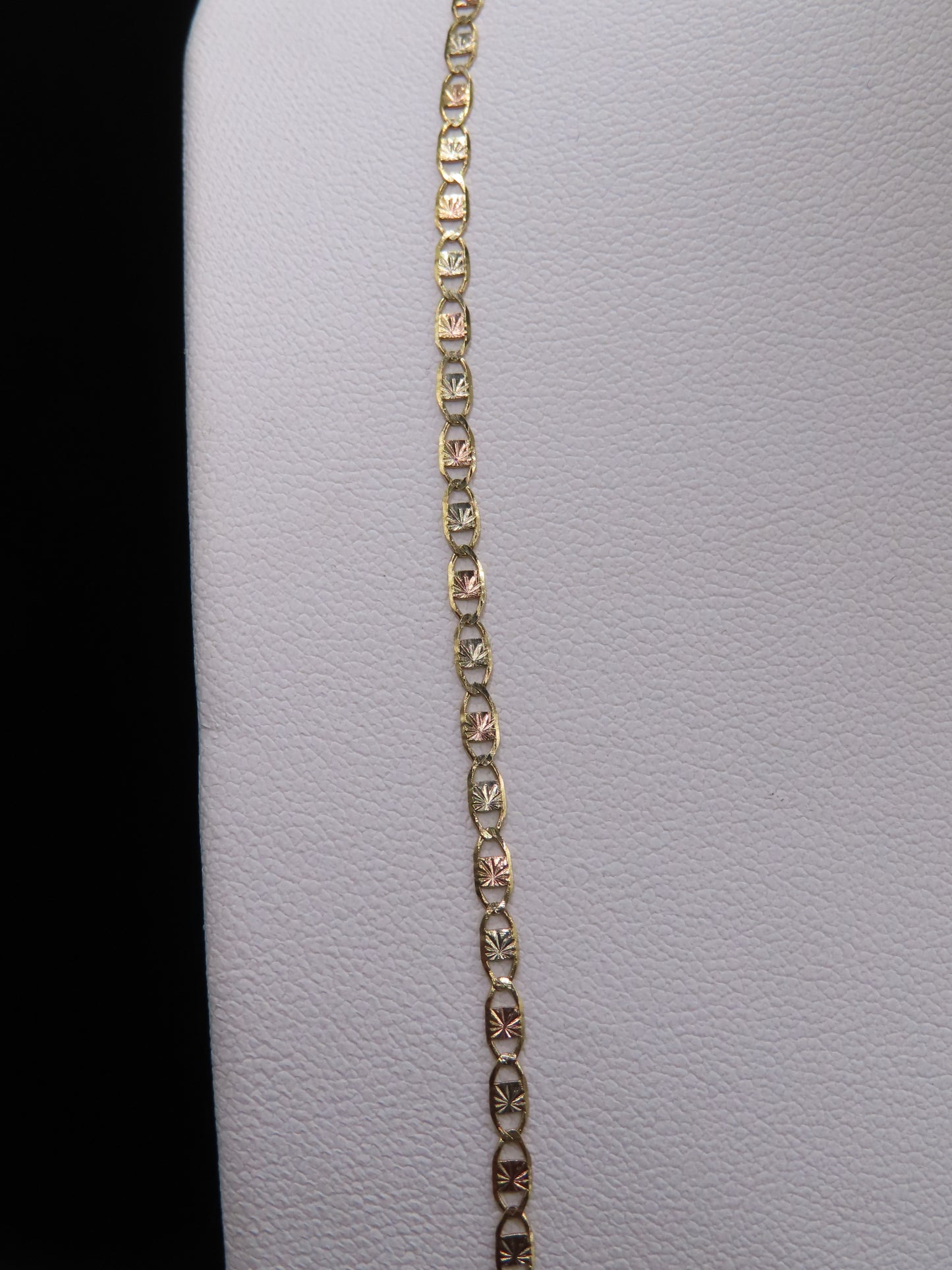 10k 3Tone Gold Chain 20in/2mm  (2.24g)