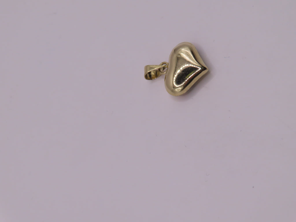 3tones gold mini heart pendant