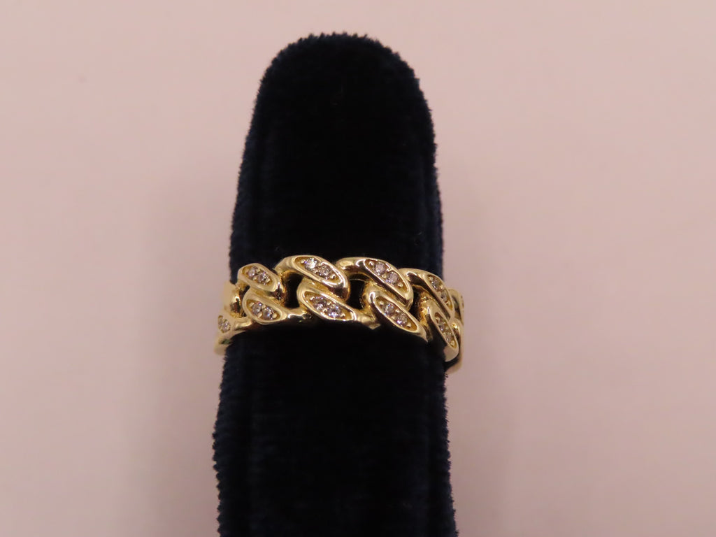 14k Gold Cuban Link Ring