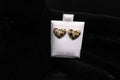 Big heart nugget earrings  14k gold