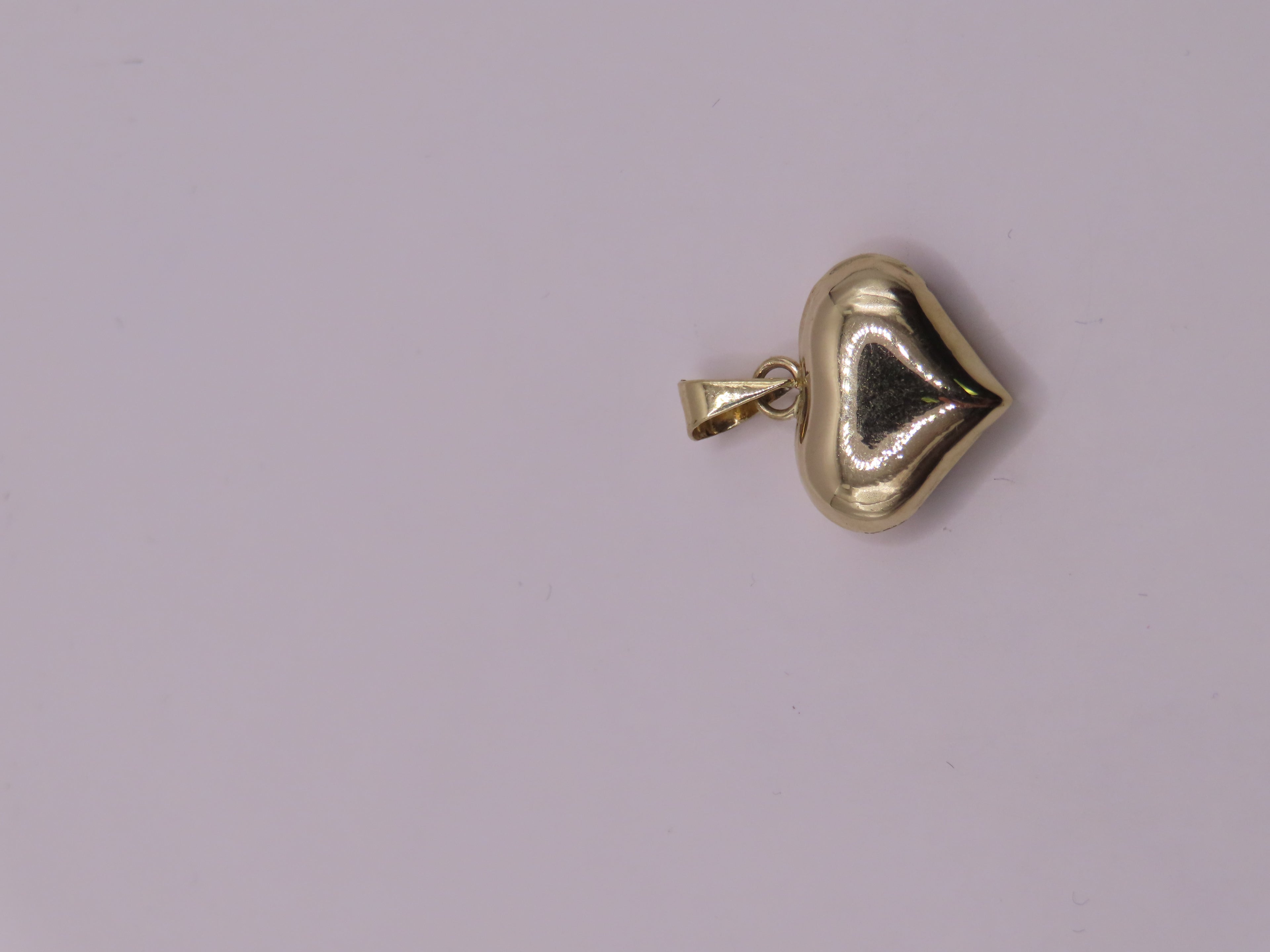 3tones gold mini heart pendant