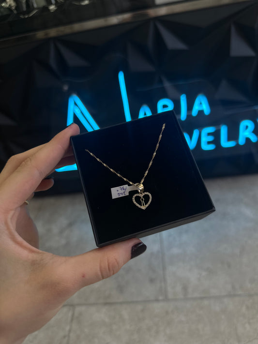 10k gold  heart set