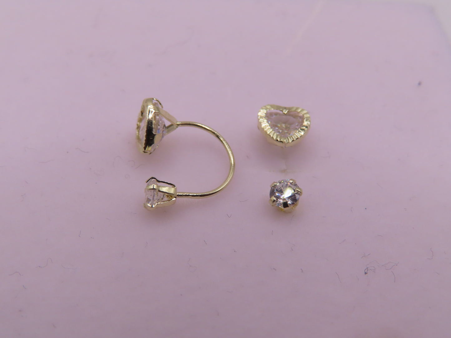10k Gold heart Earrings