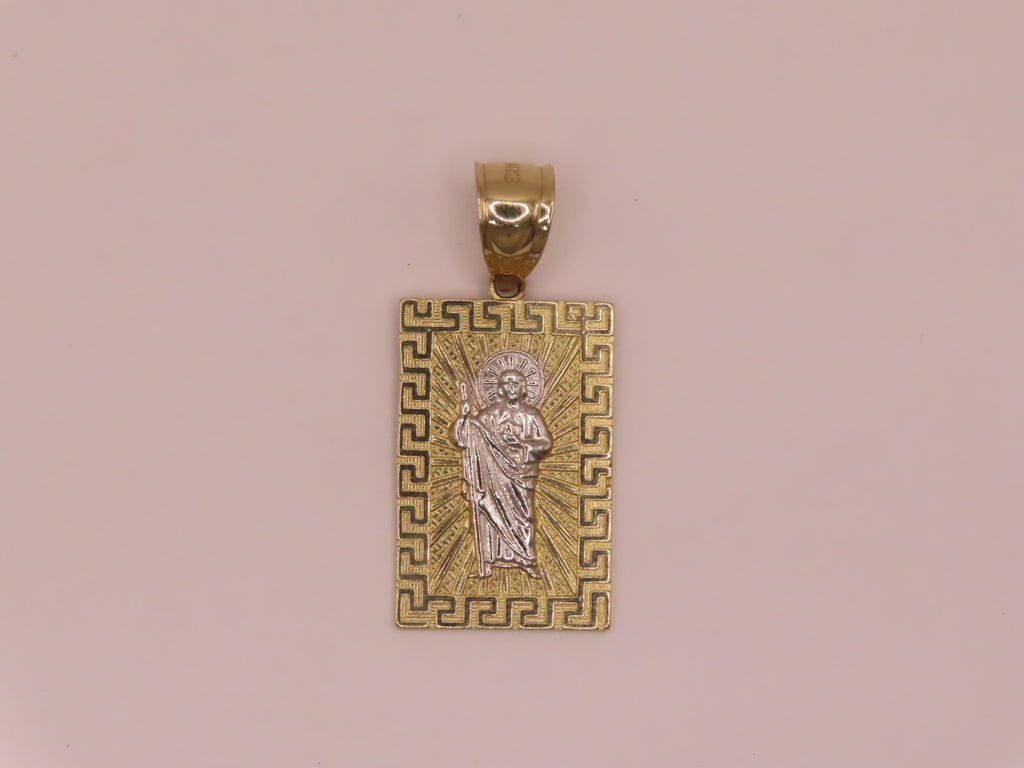 14k Gold San Judas Pendant 1.5in