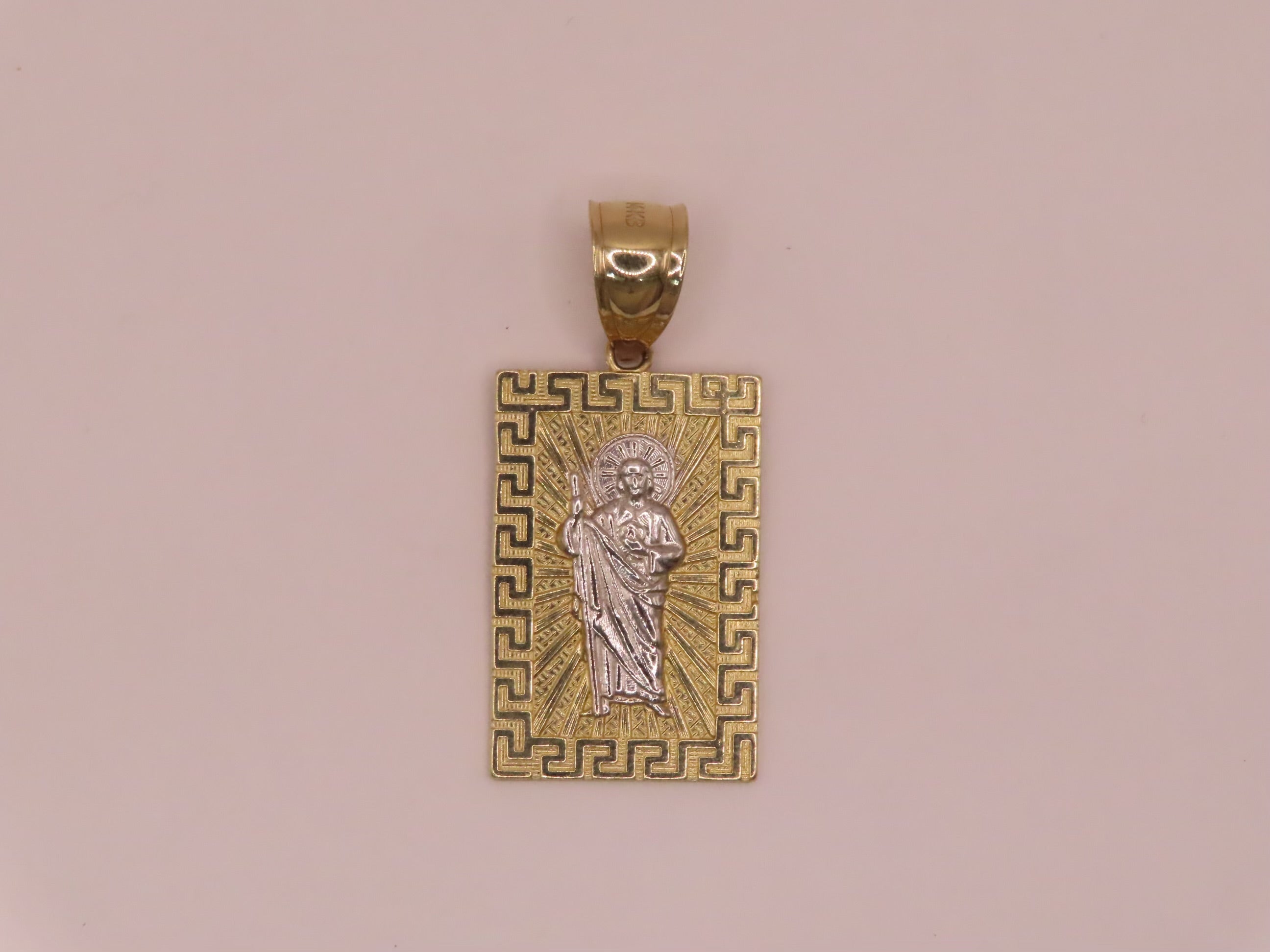 14k Gold San Judas Pendant 1.5in