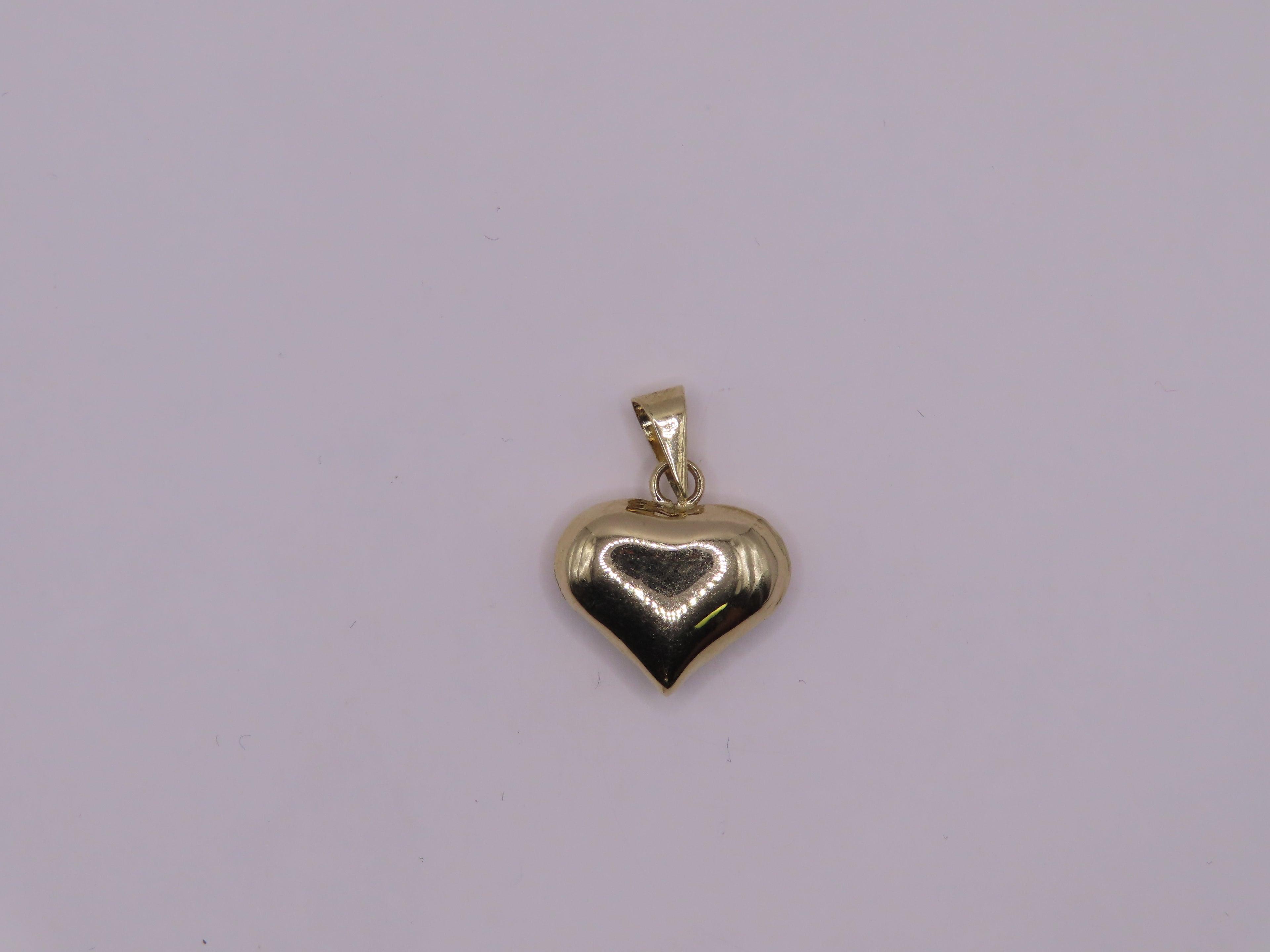 3tones gold mini heart pendant