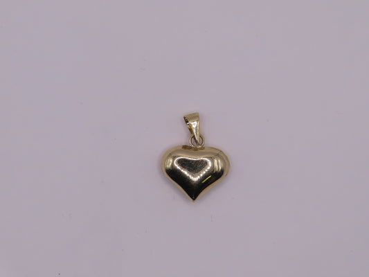 3tones gold heart pendant