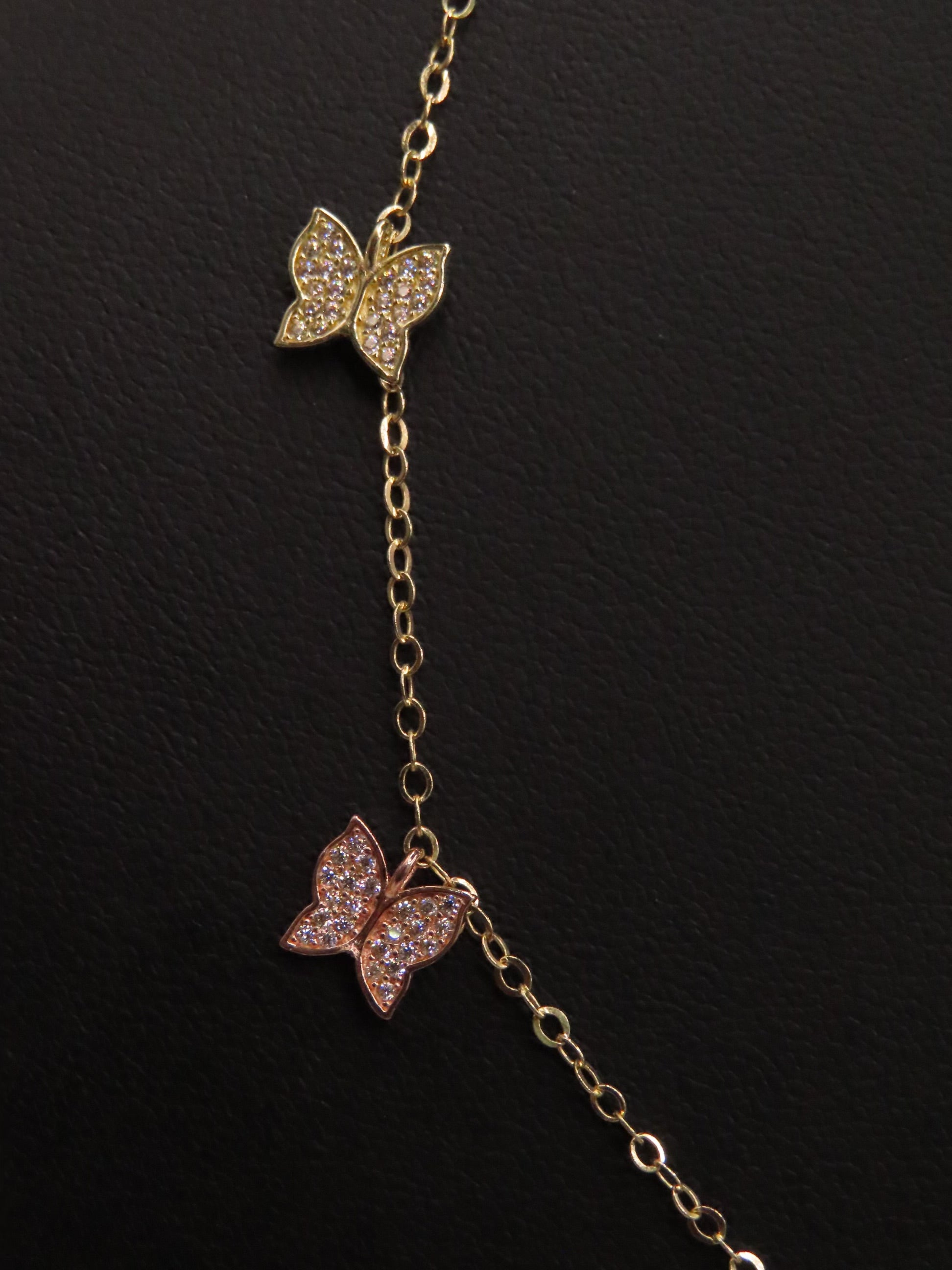 14k Gold butterfly necklace