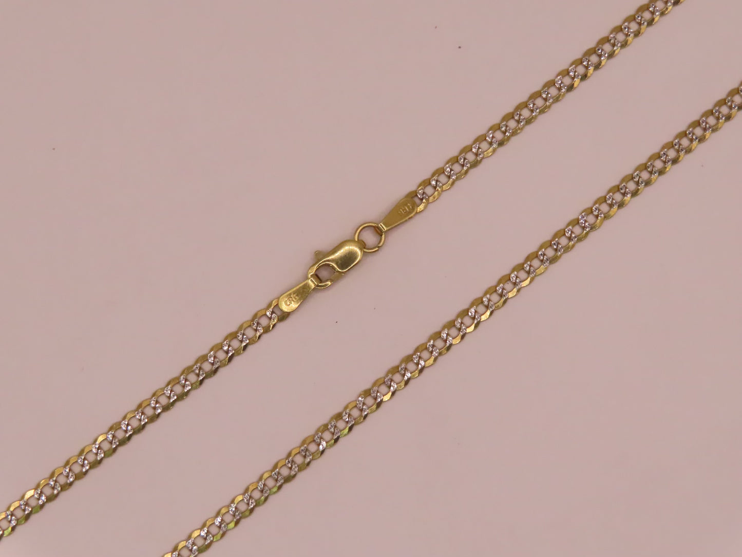 14k Gold Diamond Cut Cuban chain 20in/2mm