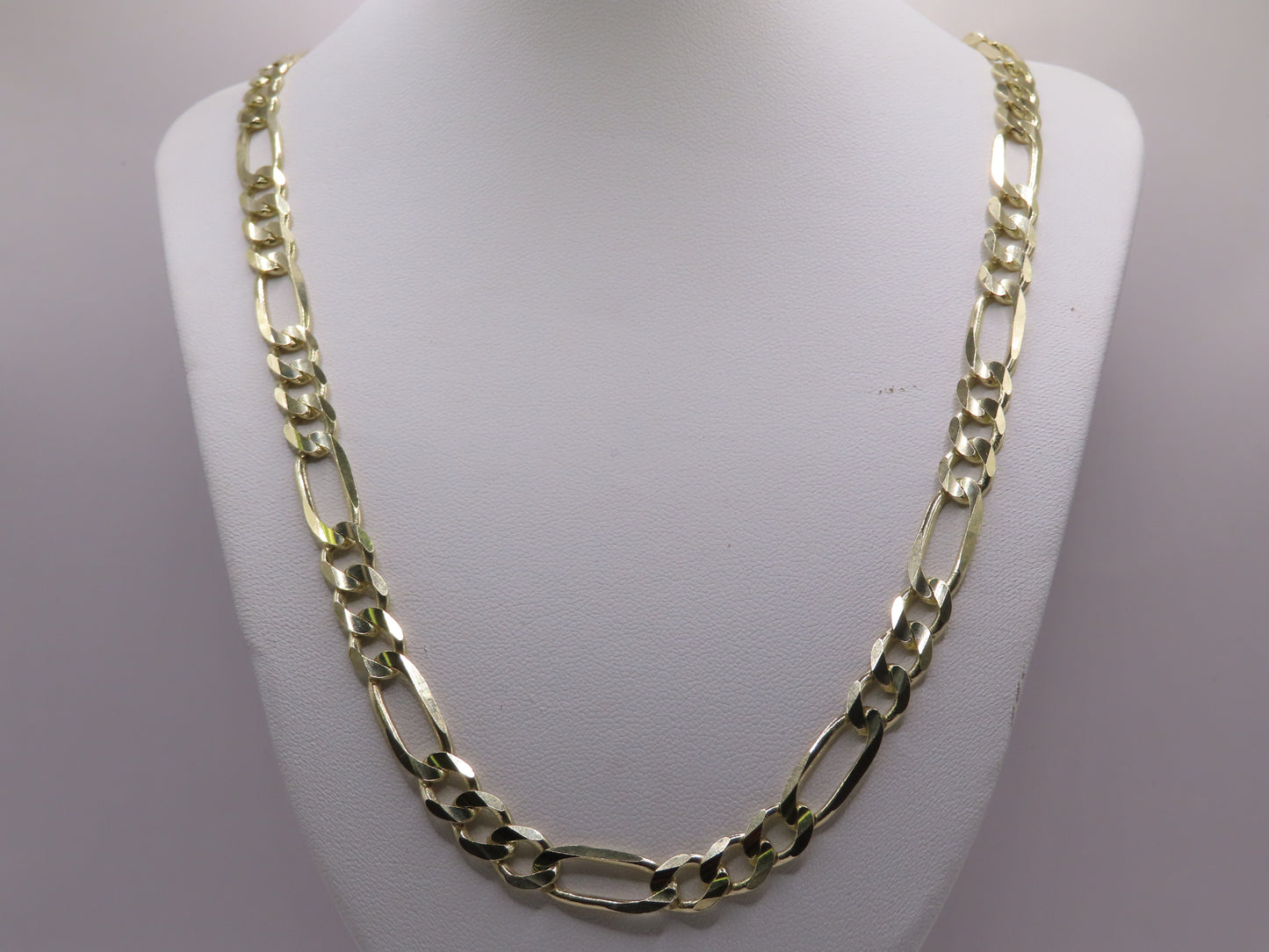 10k Gold Solid Figaro Chain 25.5in/6mm(40.03g)