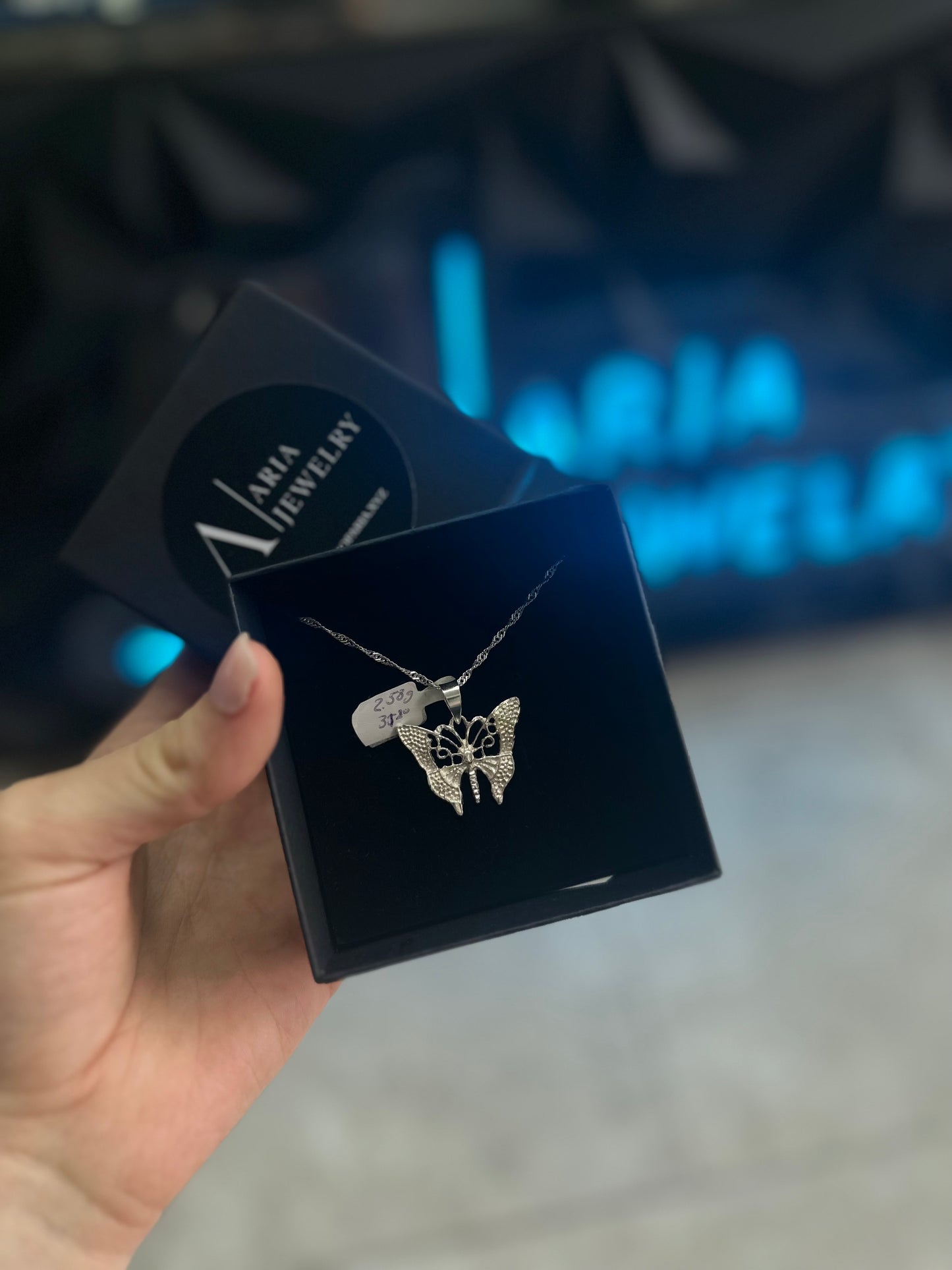 925 silver butterfly set