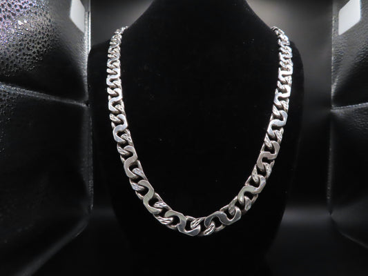 SILVER RUTHENIUM CUBAN LINK CHAIN 24in/9mm