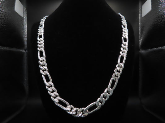 FIGARO CHAIN DIAMOND CUT 26in/8mm