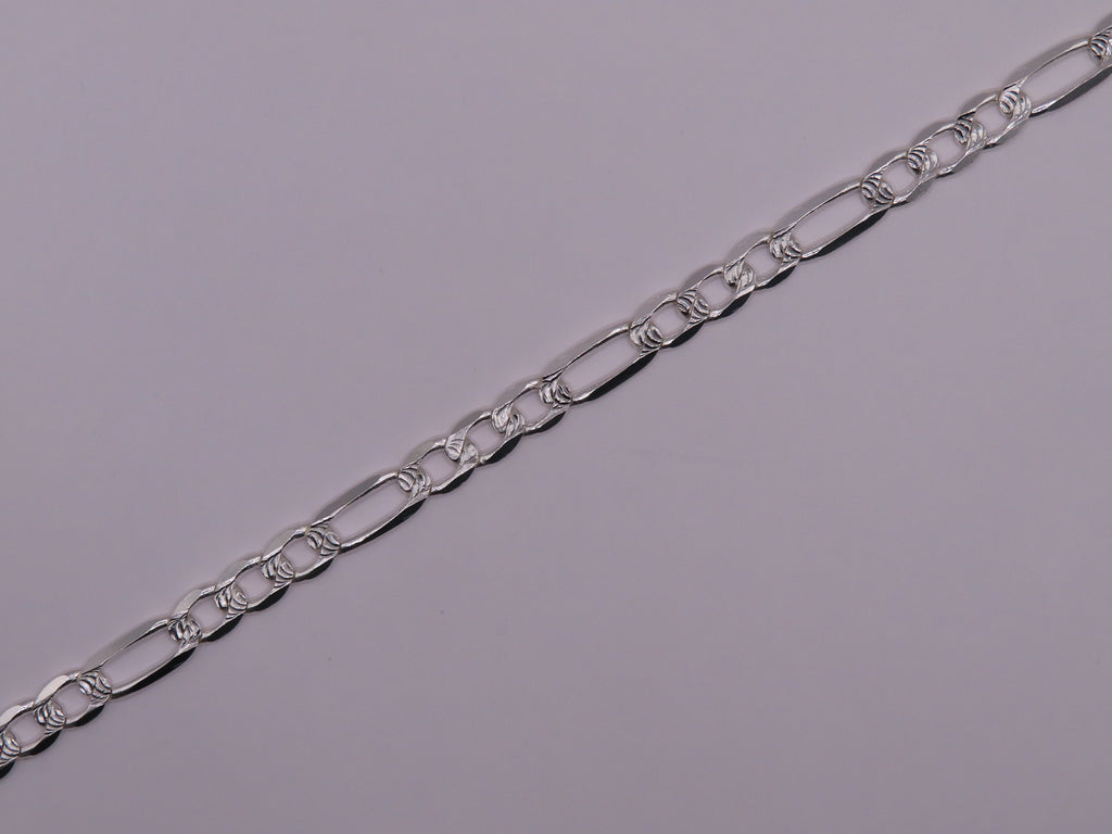 Diamond Cut Figaro Chain 27in/4mm