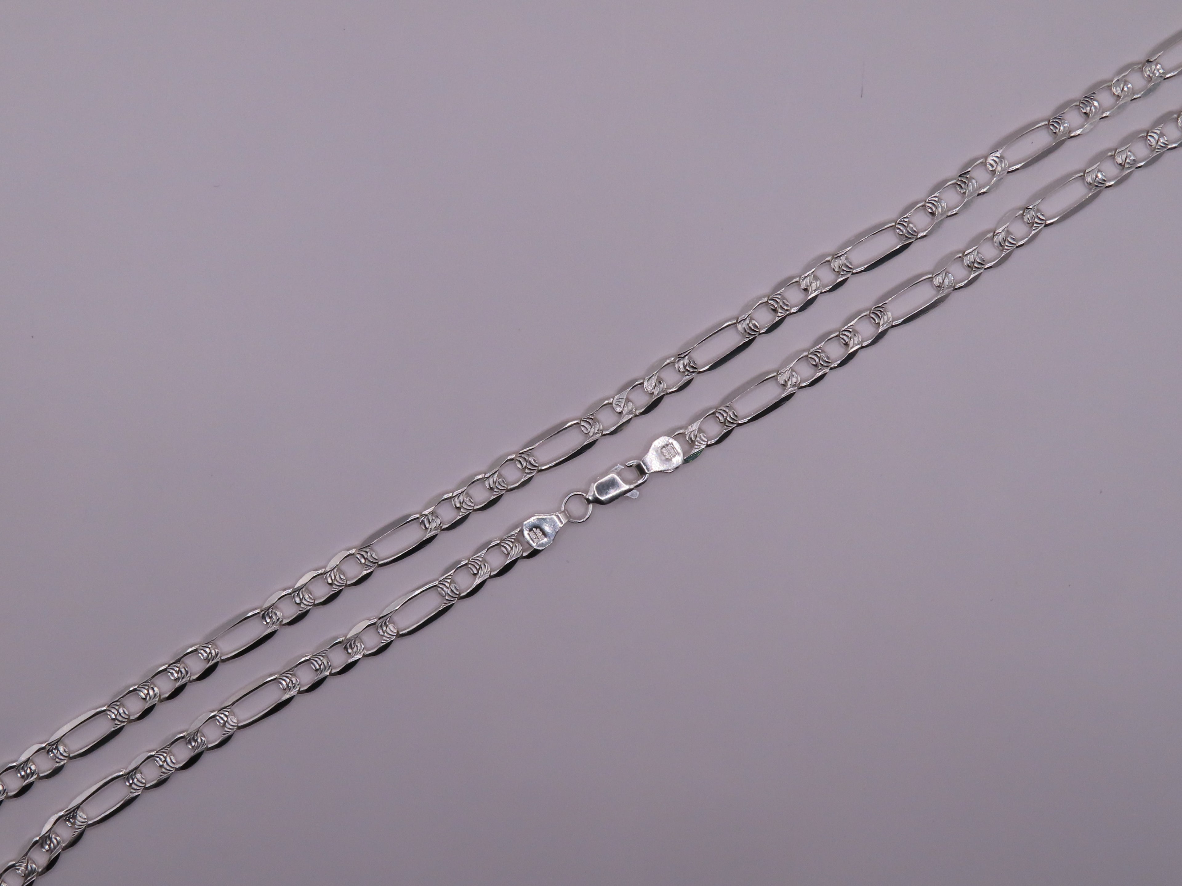 Diamond Cut Figaro Chain 27in/4mm