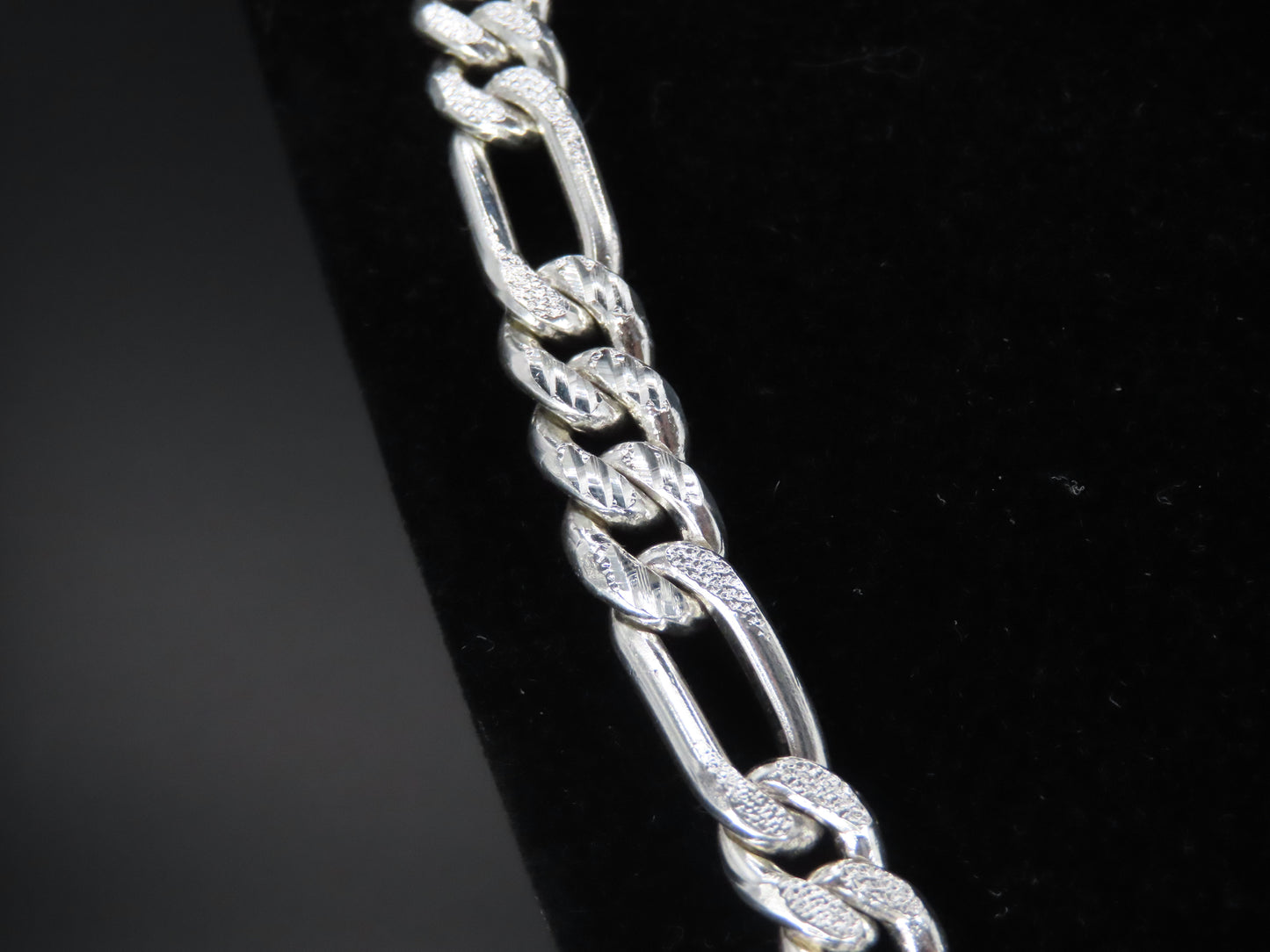 FIGARO CHAIN DIAMOND CUT 26in/8mm