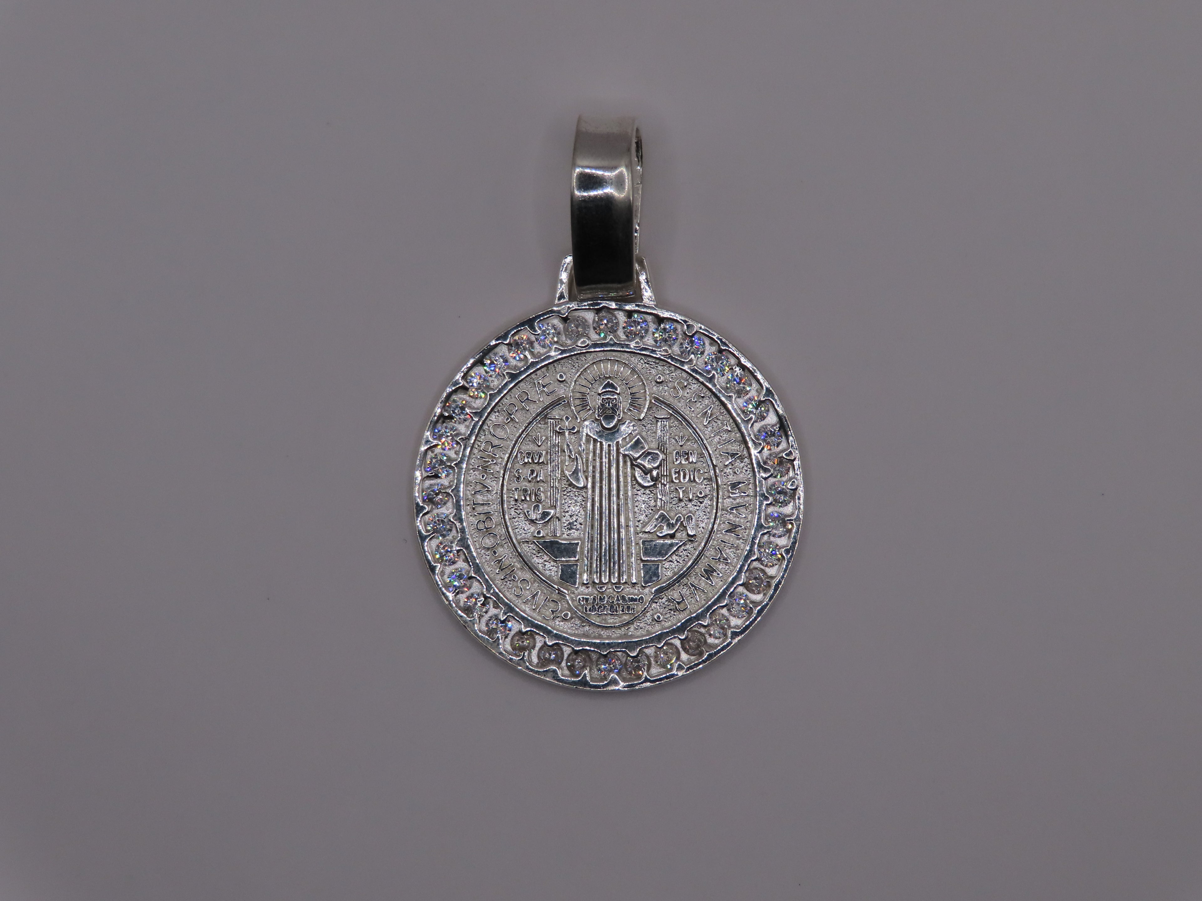 San Benito w/CZ pendant 5cm/3.4cm